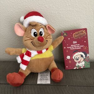 Disney Parks Christmas Gus Mouse Cinderella Magnet Shoulder Plush 2025